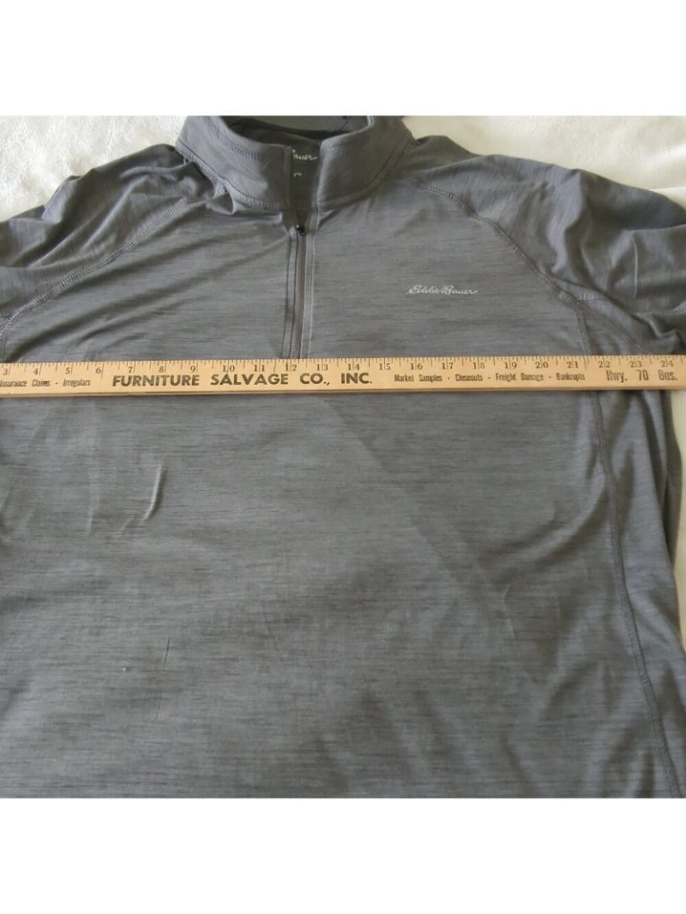 NEW Eddie Bauer FreeDry Moisture Wicking Active 1/4 Zip Shirt Men's XL Gray-lp24 - Picture 7 of 9